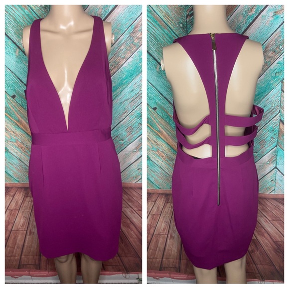 Jay Godfrey Plum Paris Racerback Mini Dress - Picture 4 of 5